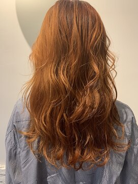 リアン(Lien) Lien☆オレンジベージュ×アッシュブラウン×外ハネボブ