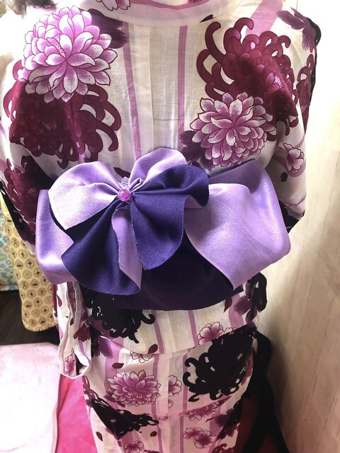 妖艶な紫をまとった浴衣&帯アレンジ『浴衣着付け＋ヘアセット』