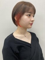 コード 四条河原町駅店(CHORD)&nbsp;京都　河原町　ショートボブ　ツートンカラー　インナーレッド