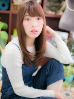 カバーヘア イヴ 戸頭店(COVER HAIR EVE)&nbsp;斜めバング暖色系カラーモテ系ワンカールc5戸頭20代30代40代