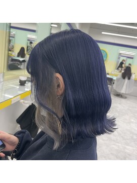 ウィル 横浜(WILL) 【千葉 陸 指名】ブルー×シルバー/髪質改善/ケアブリーチ