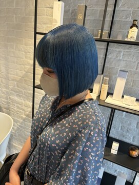 クラン バイ ナチュラル(clan by Natural) ボブヘア/ブルーカラー/ハイトーンボブ @seiji_1027_