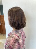 パーマ/ゆるふわ系/ミディアムボブ