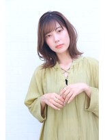 ヘア ルミナス バイ フォルテ(HAIR LUMINAS by FORTE) こなれミディ/前髪/黒髪/ボブルフ/ネビージュ/小顔/ワンレン