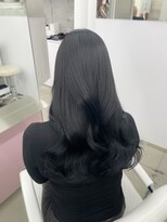 エヌアイ オモテサンドウ(ni omotesando)&nbsp;ブルーグレージュ/韓国ツヤ髪/黒髪ロング　上野