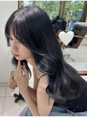 ブルーブラック  ダークグレー  透明感カラー