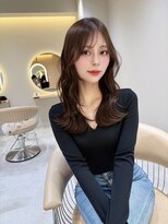 ロシェ 横浜店(loche)&nbsp;韓国レイヤーロング×チェリーブラウン×デジタルパーマ[横浜駅]