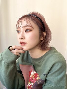 シェリ(Cheri) ボブレイヤーとピンクアッシュカラー