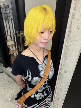 キオクエコ(KIOX eko) イエローカラー/レイヤーウルフカット