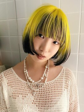 キャロルガーデンズ ボコカ 表参道(Carroll Gardens bococa) 【azu】デザイン ボブ イエロー