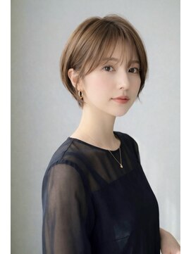 ゲイン(Gain) 艶カット×白髪ぼかし×艶ベージュ