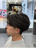 パーマ落とし毛流れストレート縮毛矯正