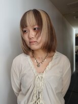 フォークロア 本店(Folk Lore) デザインカラー/ブロックカラー/レイヤーボブ/オン眉