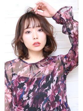 オーシャン(Ocean) [OCEAN Hair&Life藤原純] レイヤーミディ☆ラベンダーグレー☆