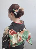 20代30代大人キレイめシニョンアップスタイル/成人式/結婚式列席
