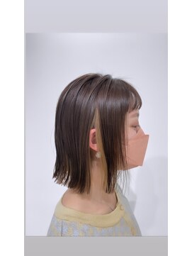 サーチ 三軒茶屋(SAATCHI) ナチュラルベージュ　インナーカラーBOB ［三軒茶屋］