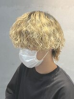 ダブル(W) メンズ/ルーズパーマ/ハイトーン