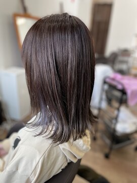 ヘアー ワンアビル(Hair One Abile) イヤリングカラー×ライラックラテラベンダー