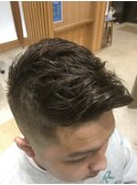 仙台D  初カラー☆七三スキンフェードアップバングstyle