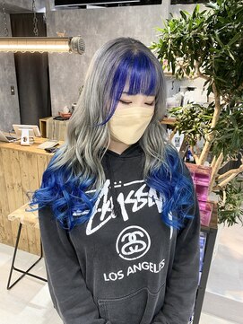 イコ(.ico) ホワイトシルバー×ブルー