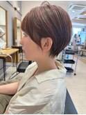 オレンジ×コンパクトショート