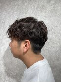 MEN’S HAIR/ブルーブラック/フェザーパーマ/本八幡