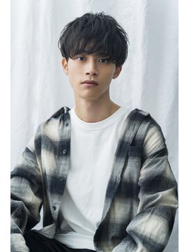 アジールヘア 池袋東口店(agir hair) MEN’S HAIRアッシュブラック韓国風マッシュパーマ