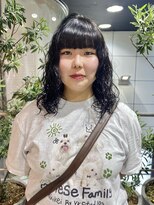 ヘアーアンドメイク ビス(HAIR&MAKE bis) 緩すぎない黒髪ボブパーマ【中西思実】