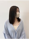 【韓国ヘア/レイヤーカット/2wayバング/アッシュカラー】