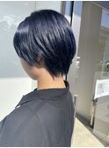 デザインカラー×丸みショート