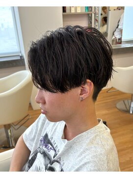 ビカム 名駅(become) センターパート×ニュアンスパーマ/名古屋/名駅