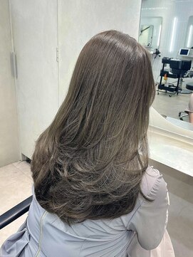 オニキス(ONYX) ブリーチなしダブルカラーオリーブベージュレイヤー【chisato】