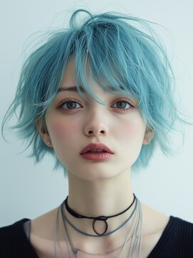 レヴ 草加店(LEV.) イメチェン　外はね　ボブ　美髪　ワイドバング　ブルーブラック