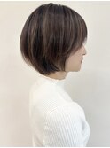 say.イメチェン外ハネ美髪ショートボブ透明感カラーワイドバング