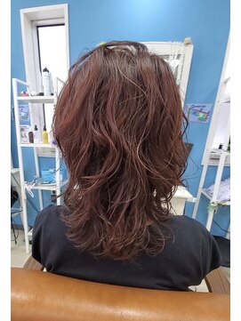 アジュール 倉敷店(Azule) Azule/艶カラー/ボルドーレッド