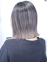 ブレイズヘアー(BLAZEhair)&nbsp;パープルグレージュバレイヤージュ×ブリーチ２回