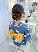 アップヘア／浴衣アップヘア／浴衣ヘアアレンジ