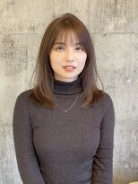 ハーフアンドハーフ(HALF and HALF) 顔周りレイヤー/ラベンダーベージュ/セミロング