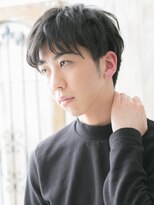 モッズヘア メン 南越谷南口店(mod's hair men)&nbsp;アッシュブラック伸ばしかけ重め韓国ヘアZ南越谷
