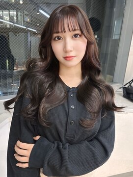 ミョンシル 【myonsil 山田】レイヤーカット/ブリーチなしチョコブラウン