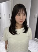 小顔見えレイヤー×やわらかシースルーバング