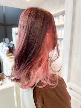 キャアリー(Caary) 福山キャアリー20代30代40代50代60代Caary波巻き外ハネフピンク