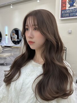 シェノン サントル(CHAINON CENTRE) 梅田/黒髪/クラゲヘアー/オリーブグレー/小顔/ココアベージュ