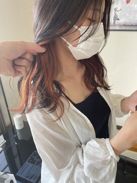 ルフテ(LOFTE) お洒落インナーカラー(オレンジ)