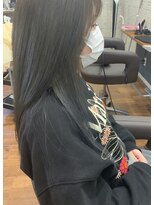 カミイロキレイ&nbsp;黒髪アッシュブルーカラー