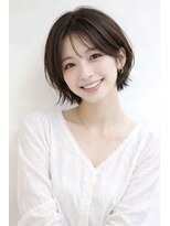 リリアーナ(LILIANA) 池袋 スモーキーカラー カーテンバング ウォームベージュ 大人