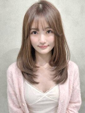 ナナローネス 渋谷(nana loness) レイヤーカット まろやかベージュ くびれヘア 韓国風スタイル