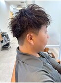 刈り上げフェードアクティブショートツイストスパイラルパーマ◎