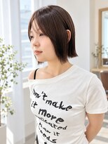 ユイマァル 岡山(YUIMARL) 岡山髪質改善カラー★切りっぱなしボブ★オリーブベージュカラー