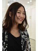 アドラーブル 長岡リップス旭岡店(adorable)&nbsp;ツヤ感×アッシュ★フェアリー無造作カール